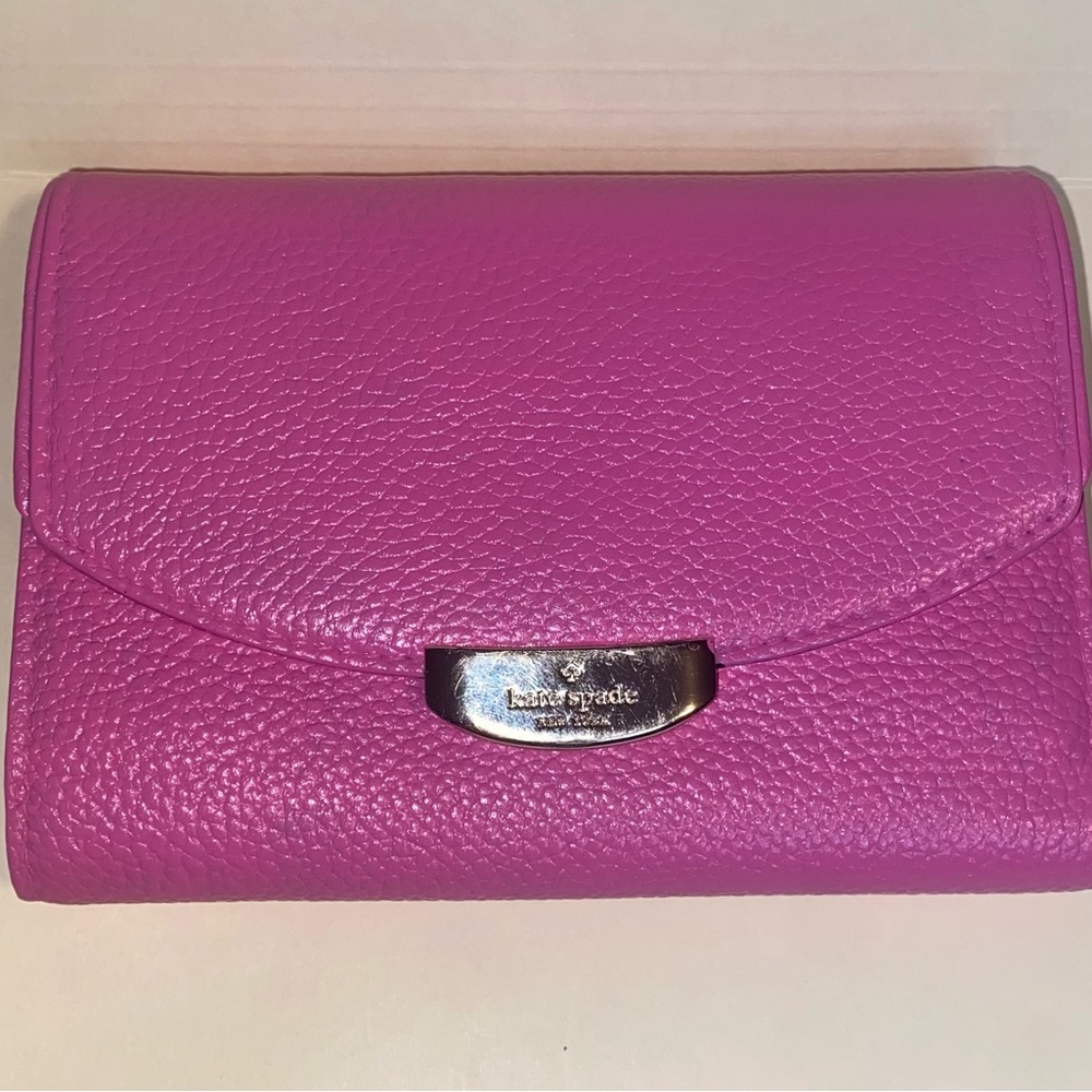 Kate Spade Pink Pebbled Leather Wallet